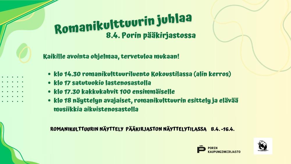PORI Romanikulttuuri tutuksi PORI Romanikulttuuri tutuksi