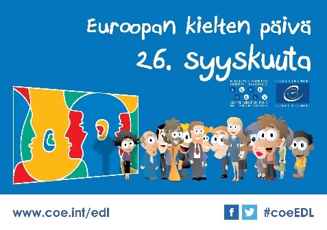 Kuvassa Euroopan kielten päivän logo.
